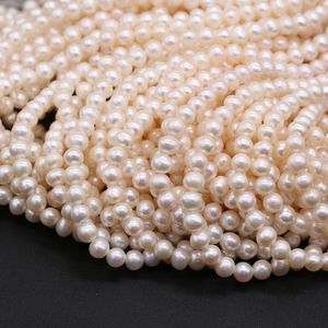 Perline vendita calda perla d'acqua dolce naturale perline rotonde bianche perle sciolte per accessori di gioielli collana braccialetto di fascino fai da te Making67mm