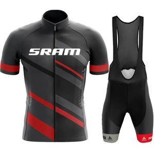 Set 2022 Team SRAM Cycling Jerseys Bike Wear abbigliamento QuickDry bib gel Set Abbigliamento Ropa Ciclismo uniformi Maillot Sport Wear