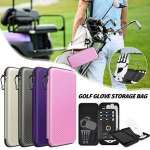 Golf Case Glove Holder Hard Case Protector Organizer with Storage Slots for Phone Tees Splitting Tools Ball Markers Accessories 240110