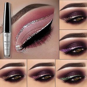 Professionellt blankt ögonfoder penna kosmetika för kvinnor silver rosguld färg flytande glitter metall eyeliner makeup skönhetsverktyg 240111