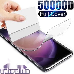 Hydrogel Film för Samsung Galaxy S24 S23 S20 S21 S22 Plus Ultra Fe Note 20 9 10 Plus A52S A30 A53 A51 A50 Screen Protector