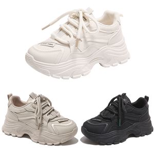 Scarpe da corsa da donna Scarpe da ginnastica sportive da donna con lacci resistenti all'usura nere color crema grigie