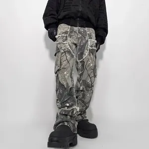 Men's Pants Jungle Camo Leaf Loose Straight Streetwear Men Cargo Vintage Baggy