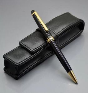 Promocja MSK163 MATTE Black Ballpoint Pen Roller Ball Pens Pens School Office Dostawy seryjne i skórzane opakowanie 4448045