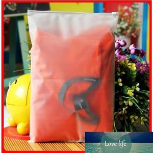 100pcs 24x35cm zip lock zipper أعلى الأكياس البلاستيكية المتجمدة للملابس تنورة تنورة تجارة التجزئة تخصيص شعار الطباعة 2301