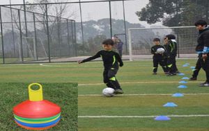 10pcs Space Markers Cones Soccer Football Rugby Equipment 19cm Soft PE Training Cross Logo Plate for Schools Clubs5962301