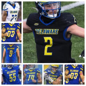 Custom Ryan O'Connor Noah Sanders Delaware College Football Mens Women Youth All Stitched jerseys 1 Kyron Cumby 2 JoJo Bermudez 3 Zach Marker