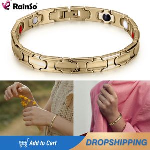 Armband Raino Rostfritt stål Armband för kvinna Magnetiska armband Viking Hälsovård Juveler Bio Energimband