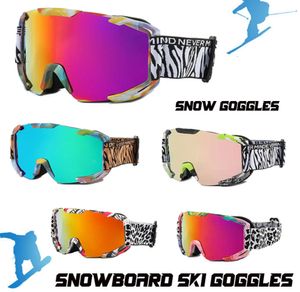 Óculos de esqui adulto neve snowboard inverno ao ar livre à prova vento anti nevoeiro esportes motocross ciclismo segurança eyewear12556