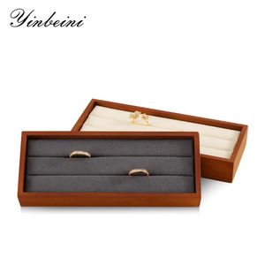 Display YinBeiNi Solid Wooden Ring Display Stand with Microfiber Ring Holder Jewelry Organizer Storage Rack Showcase for Shop Exhibit