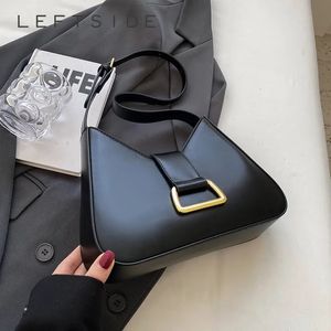 Small Underarm Shoulder Side Bags for Women 2023 Designer Fashion Handbags Trend Leather Ladies Solid Color Bag 240110