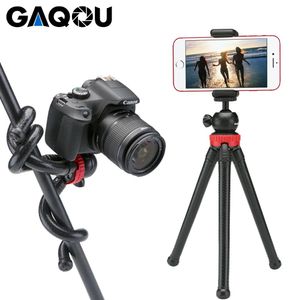 Monopods Gaqou Portable Tripod Flexible Octopus Travel Mini Mobile Phone Tripod Bracket Monopod Selfie Stick for Iphone Dslr Camera Gopro