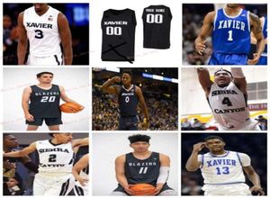 Cucita personalizzata 42 Tyrone Hill 5 Trevon Bluiett 54 Sean O039Mara 55 JP Macura Xavier Musketeers College Uomo Donna Maglia della gioventù6405687