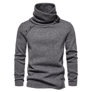 Abbigliamento da uomo autunno e inverno, il nuovo maglione da uomo con collo alto in stile britannico a collo alto, caldo e casual, di Amazon