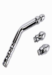 Newest Aluminum alloy Anal Plug Sex Toy Shower Enema Water Nozzle Metal 3 style Head Enema Vagina Anus Cleaning KitFaucet1467155