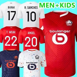 Losc Lille 23 24 Camisas de futebol 14 Umtiti 8 Angel Cabella J David Yazici Ounas Camisa de futebol 2023 2024 Away Terceiro 3º Maillot Homens Crianças