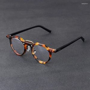 Sunglasses Frames Acetate Optical Glasses Men Vintage Prescription Eyeglasses Frame Women Retro Round Spectacles Eyewear