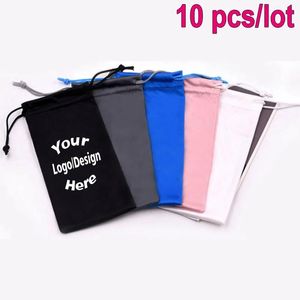 Occhiali da sole 10 pezzi Occhiali da sole personalizzati Borsa di stoccaggio Borsa con coulisse Borsa regalo Stampa la tua immagine del logo Regali promozionali.