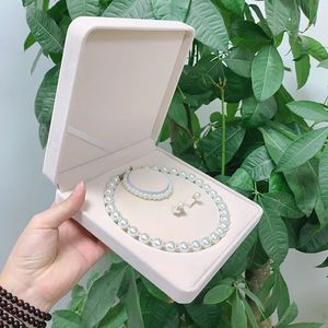 Pearl Necklace Gift Display Jewelry Set Box Wedding Ring Earring Bracelet Jewellery Packaging Storage Organizer Wholesale 240110