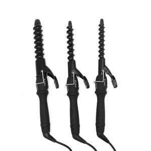 Rolo médio onda grande elétrica curling vara modelador de cabelo ferros estilo aparelhos cuidados beleza saúde 240111