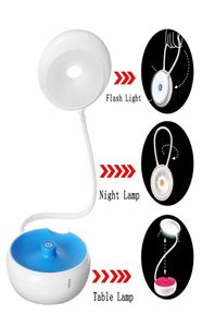 Mesa ajustável estudo luz da noite flexível toque cabeceira led lâmpada de mesa leitura lâmpadas confortáveis 18led usb 1200ma7496804