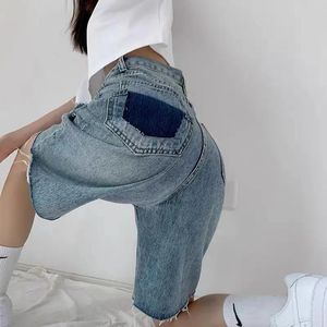 Women's Shorts Jeans Women Summer Frayed Ripped Bermuda Shorts Distressed Denim Jeans Short