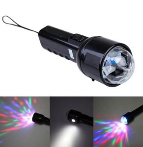 2 in 1 colorato 3W LED RGB luce scenica torcia elettrica doppio uso discoteca festa club vacanza Natale proiettore laser lampada Flashligh5821546