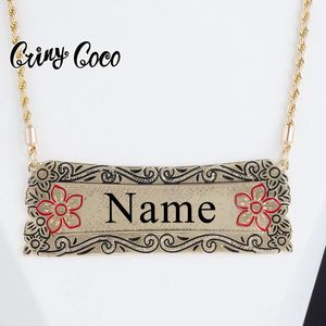 Ожерелья, гавайское ожерелье с индивидуальным именем, персонализированные ожерелья с воротником, модные украшения, ожерелье с буквами золотого цвета для женщин 2021