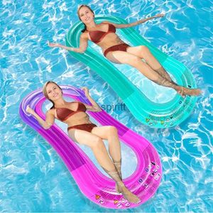 Other Pools SpasHG Outdoor Inflatable Floating Row Water Hammock Swimming Air Mattresses Swimming Mattress Party Lounge Bed Bath Pool Mat Chair YQ240111