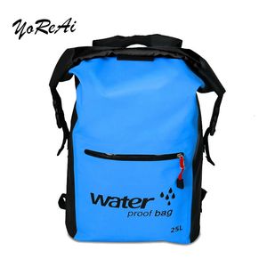 25L Outdoor Suchy Wodoodporne torba plecak Władca Pływające worki do przechowywania do łodzi wędkarskich Rafting Kajakarstwo 240110