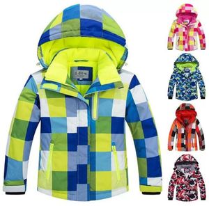 Skidjackor Kids Skiddräkt Barn Vindtätning Vattentät varm fleece Snow Girls Boys Winter and Snowboard Jacket Pants Set3576695145