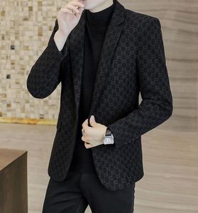 2024 Wysokiej jakości designerski mody garnitur Blazer Jackets Płaszcz Wzór kwiatowy dla mężczyzn Stylist List Let Long Rleeve Casual Party Wedding