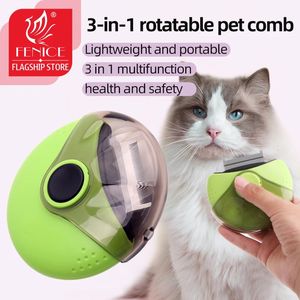 Fenice Pet Animal Handholding Care Comb Portable 3in1 für Cat Dog Brush Comfort Hair Grooming 240110