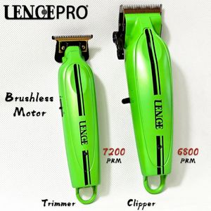 Lence Pro Professional Men Hair Clippers Full Metal Housing Brushless Motor 6800PRM/7200PRM Carving Electric Scissor Barber Shop 240111