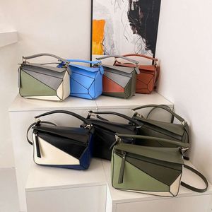 Bolsas de moda bolsa crossbody para mulheres costura de luxo contraste bolsa geométrica de uma ombro de uma bolsa diagonal de bolsas de designer bolsa