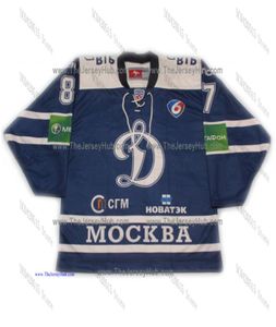 Hóquei Dynamo Moscou 99 Backstrom 32 Ovechkin 1 Yeryomenko 87 Komarov Bordado Costura Hóquei Jersey Personalizar qualquer nome número 7837928