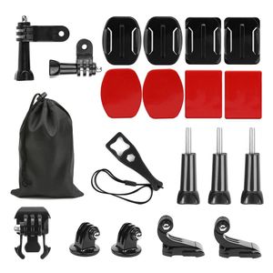 Stativ Action Camera Tripod Accessories Set Helmet Surface Base 3 Way Tative Mount för GoPro Hero 10 9 8 7 6 5