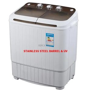 Maskiner dubbla fat UV mini tvättmaskin UV rostfritt stål fat tvättmaskin bärbar tvättmaskin tvättmaskin och torktumlare
