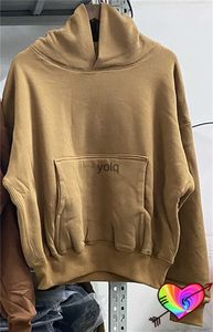 Erkek Hoodies Sweatshirts 2023FW Khaki W Çift Katmanlı Hoodie Erkekler Kadın Hip Hop Sezon 6 Ağır Kumaş Hoody Blank Ye Surverersyolq