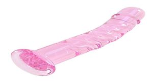 Pink Glass Dildo Beauty Adult Sex Toys For Woman Anal Plug Glass Penis Dildos för kvinnor Masturbator G Spot Stimulator Y2004222807325