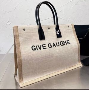 Tote Designer Bag Women rive gauche handväska axelväska shoppingväskor handväska emed brev axlar på väskor