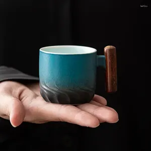 Tumblers Ceramic Retro Coffee Cup Office Water Filter Tea Mug Handmade födelsedagspresent