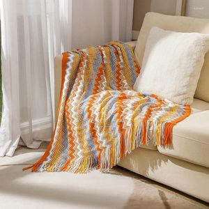 Filtar boho bäddsoffa plaid filt geometri aztec baja etnisk täckning slipcover dekor kast vägg hängande tapestry cobertor