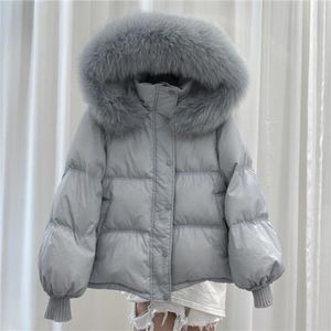 Designer mulheres jaqueta prd parkas moda solta espessada curto branco outerwear casacos ao ar livre jaqueta de designer com capuz