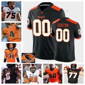 Özel Oregon State College Futbol Dikişli Jersey 6 Damien Martinez 75 Taliese Fuaga 17 Ben Gulbranson 7 Silas Bolden 4 Travis Throckmorton NCAA Erkek Kadın Gençlik