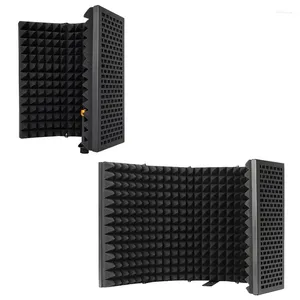 Mikrofoner Mikrofon Portable Tabletop Sound Absorbering Foam Reflection Filter MIC Soundproof utrustning för ljudinspelning