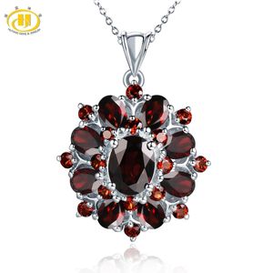 Tonçlar Hutang 7.54ct Doğal Siyah Garnet Kolye, 925 STERLING Gümüş Kolye Kadınlar için İnce Taş Takı, Noel için Hediye