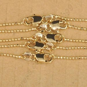 Necklaces Free Fast Shipping 18" 5PCS Lot Yellow Gold Jewelry Ball Prayer GF Necklaces Chain For Pendant 18KGF Stamped