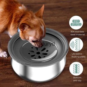 Dog Bowls Feeders 4L Dog Water Bowls Floating Drinking Bowls for Cats Stainless Steel Splash-proof Dog Bowl Feeder Buoyancy Drinking Accessoriesvaiduryd