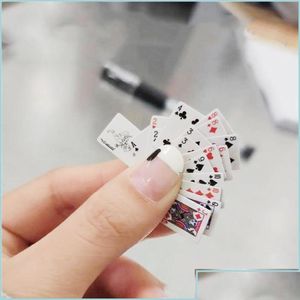 Card Games 112 Cute Minll House Playing Cards Poker Miniature For Dolls Accessory Home Decoration Drop Delivery Toys Gifts Puzz Puzzl Dhvgp